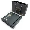 Parker Sonnet Premium Metal ir Juodas tušinuko rinkinys dėžutėje su dovanų maišeliu