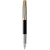 Parker Sonnet Premium Metal ir Juodas tušinuko rinkinys dėžutėje su dovanų maišeliu
