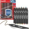 Sharpie akrilinių žymeklių rinkinys 12 vienetų Earth Colours su dažų maišeliu