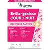 VITAVEA Fat Burner Day/ Night riebalų degintojas, 30 augalinės kilmės kapsulių