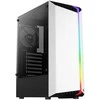 Aerocool Bionic v1 Midi-Tower, RGB, Tempered Glass - juodos spalvos/baltos spalvos