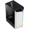 Aerocool Bionic v1 Midi-Tower, RGB, Tempered Glass - juodos spalvos/baltos spalvos