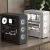 Aerocool D501A PC case, Mid Tower, ATX, Tempered Glass – baltas