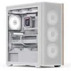 Aerocool D501A PC case, Mid Tower, ATX, Tempered Glass – baltas