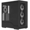 Aerocool D520A PC Case, Mid Tower, ATX, Tempered Glass, RGB – Juodas