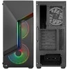 Aerocool Scape-G-BK-v3 Midi-Tower, Tempered Glass, ARGB – juodos spalvos