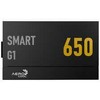 AeroCool Smart G1 80 PLUS auksinis power supply, PCIe 5.1, ATX 3.1 - 650 Watt, juodas