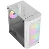„Aerocool Trinity Mini-Tower V2“, grūdintas stiklas - baltos spalvos