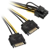 Akasa 2x 15-Pin-SATA to 1x 6+2-Pin-PCIe Adapteris