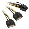 Akasa 2x 15-Pin-SATA to 1x 6+2-Pin-PCIe Adapteris
