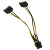 Akasa 2x 15-Pin-SATA to 1x 6+2-Pin-PCIe Adapteris