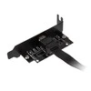 Akasa Low Profile PCI Bracket Adapteris, USB 3.1 Type C - juodas