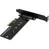 Akasa M.2 X4 PCI-E Adapteris Card – juodas PCB
