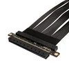 Akasa Riser Juodas X2 Mark IV, Premium PCIe 4.0 x16 stovo kabelis, 20 cm - juodas