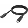 Akasa Type-C Extension Cable C(M) to C(F), 1.2 m – juodas