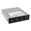 „Akasa USB 3.1 Gen2“ ir „Quick Charge Panel“ 3,5 colio – juodos spalvos