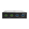 „Akasa USB 3.1 Gen2“ ir „Quick Charge Panel“ 3,5 colio – juodos spalvos