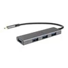Akasa USB Type C iki 4x USB Type A – sidabrinė