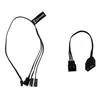 „Alphacool“ skaitmeninis RGB LED Y kabelis, 3 krypčių, su JST jungtimi, juodas, 30 cm