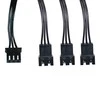 „Alphacool“ skaitmeninis RGB LED Y kabelis, 3 krypčių, su JST jungtimi, juodas, 30 cm