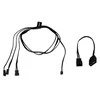 Alphacool Digital RGB LED Y-cable 3-way with JST connector, juodas – 60cm