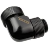 „Alphacool Eiszapfen“ 13 mm kieto vamzdžio suspaudimo jungtis, 90 laipsnių pasukama, G1/4 "juodas"