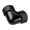 Alphacool Eiszapfen 13mm hard tube screw fitting 90 degree L-connector acrylic-brass tubes – juodas