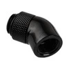 Alphacool Eisfrost Adapteris 45 Degree G1/4 Inch Female to G1/4 Inch Male – Rotatable, Juodas