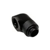 Alphacool Eiszapfen Adapteris 90 Degree G1/4 inch Male to G1/4 inch Female – Rotatable, Juodas