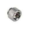 Alphacool Eiszapfen Adapteris straight G1/4 inch female to G1/4 inch male – chrome sidabrinis