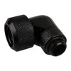 Alphacool Eiszapfen connector 90 degrees G1/4 inch female thread to 16mm outer diameter hard tube – juodas