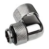 Alphacool Eiszapfen Connector 90 Degree G1/4 Inch Female Thread to 13/10mm – Rotatable, chrome sidabrinis
