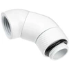 Alphacool Eiszapfen Angle Adapteris, 45 degrees, double, rotatable, G1/4 female to G1/4 female – baltas