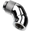 Alphacool Eiszapfen Winkeladapter 45 Grad doppel drehbar G1/4 AG auf G1/4 IG – chrome