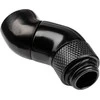 Alphacool Eiszapfen Angle Adapteris 45 Degrees Double Rotatable G1/4 Female to G1/4 Female – Juodas