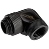 „Alphacool“ kampinis adapteris, 90 laipsnių pasukamas, G1/4 lizdas į G1/4 kištuką, juodas
