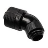„Alphacool HF“ jungtis, 45 laipsnių, G1/4 colio vidinis sriegis, 16/10 mm, pasukama, juoda