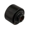 „Alphacool HT“ jungtis, tiesi, G1/4 colio vidiniu sriegiu, 16 mm išorinio skersmens kietam vamzdžiui, rievėta, juoda