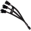 Alphacool Y-Splitter 4-pin to 3x 4-pin PWM 15cm – juodas