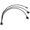 Alphacool Y-Splitter aRGB 3-pin to 3x 3-pin 30cm – juodas