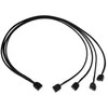Alphacool Y-Splitter aRGB 3-pin to 4x 3-pin 60cm – juodos spalvos