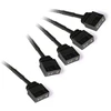 Alphacool Y-Splitter aRGB 3-pin to 4x 3-pin 60cm – juodos spalvos