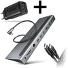 AXAGON 11-in-1 Hub with USB-C cable and power adapter