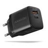 Axagon Sil sieninis įkroviklis 2x prievadas (USB-A + USB-C), PD3.0/QC4+/PPS/AFC/Apple. 30W bendra galia.