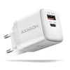 Axagon Sil sieninis įkroviklis 2x prievadas (USB-A + USB-C), PD3.0/QC4+/PPS/AFC/Apple. 30W bendra galia.