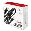 Axagon ADR-215B Aktyvioji jungtis USB 2.0 A-M > B-M laidas, 15 m ilgio. Maitinimo variantas.