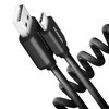 Axagon Data and charging USB 2.0 kabelio ilgis 1.1 m. 3A. Juodas twisted.