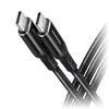 Axagon duomenų ir įkrovimo USB 2.0 laidas, 1,5 m ilgio. PD 60W, 3A. Juodas pynė.