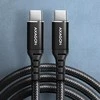 Axagon duomenų ir įkrovimo USB 2.0 laidas, 1,5 m ilgio. PD 60W, 3A. Juodas pynė.