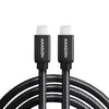 Axagon Data and charging USB 480Mbps kabelio ilgis 2 m. PD 240W, 5A. Juodas braided.